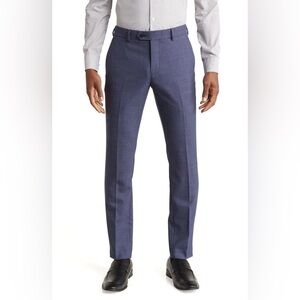 NWT Original Penguin Men’s Dress Pants Blue Shark Wool Slim Fit Stretch 36x32